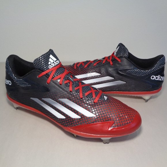Adidas Size 13 M ADIZERO Black Red Baseball Cleats New Men\'s Shoes main image 13